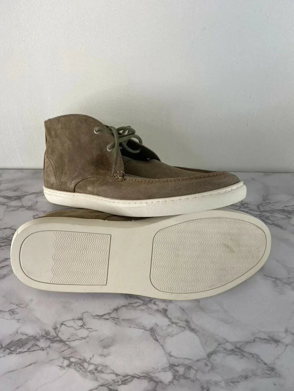 Steve Madden Men's Beige Suede Fulton Lace Sneaker SZ 11.5